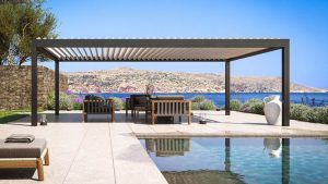 Glass Pergolas 32 Retractable Bowed-roof Pergolas